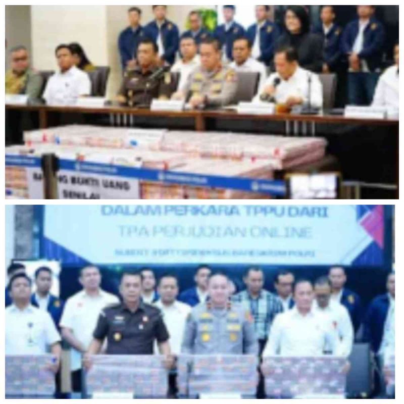 Polri Sita Uang Rp 103,27 Miliar dan Tetapkan PT AJP dan FH Sebagai Tersangka TPPU Judi Online