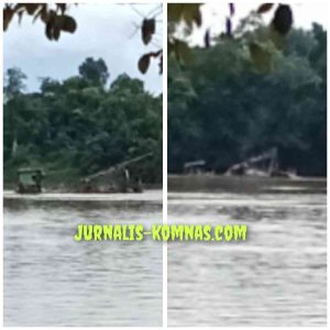 APH Sintang Mestinya Tau, Terdokumentasi Aktivitas  Lanting Jek PETI di Sungai Melawi Wilayah Desa Baning Kota