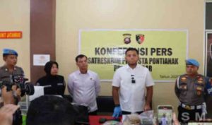 Empat Tersangka dan 47 Batang Emas Ilegal Diamankan Sat Narkoba Polresta Pontianak